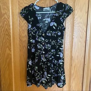 UO Black floral romper